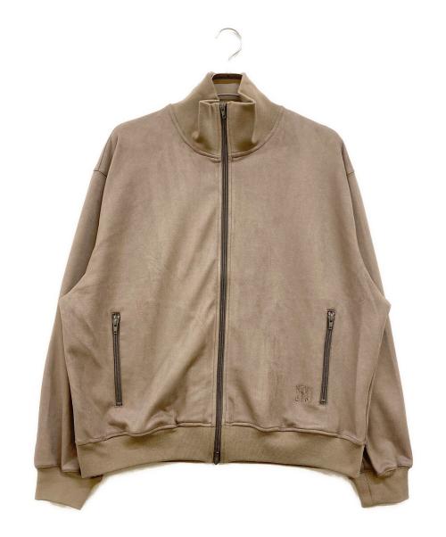 MEN'S BIGI（メンズビギ）MEN'S BIGI (メンズビギ) SUEDE LIKE/HOUND’S TOOTH TRACK JACKET ベージュ サイズ:03 未使用品の古着・服飾アイテム