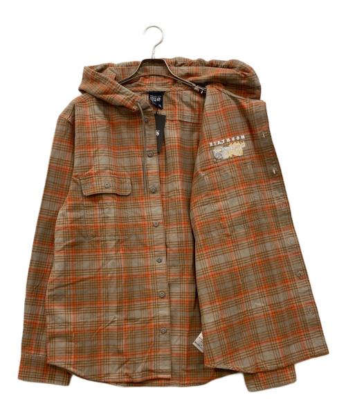 MOUNTAIN HARD WEAR（マウンテンハードウェア）MOUNTAIN HARD WEAR (マウンテンハードウェア) BEAMS (ビームス) 別注 Hood Flannel Shirt ブラウン サイズ:XLの古着・服飾アイテム