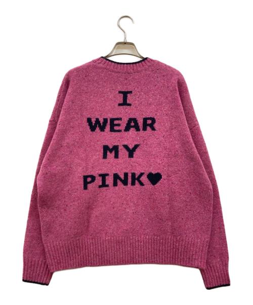 Spick and Span（スピック＆スパン）Spick and Span (スピックアンドスパン) ロゴ インターシャニット ピンク サイズ:下記参照の古着・服飾アイテム