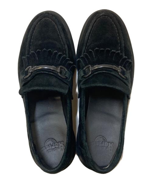 Dr.Martens（ドクターマーチン）Dr.Martens (ドクターマーチン) スウェードタッセルローファー ブラック サイズ:UK7(26㎝)の古着・服飾アイテム