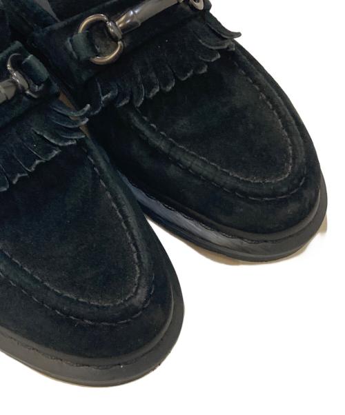 Dr.Martens（ドクターマーチン）Dr.Martens (ドクターマーチン) スウェードタッセルローファー ブラック サイズ:UK7(26㎝)の古着・服飾アイテム