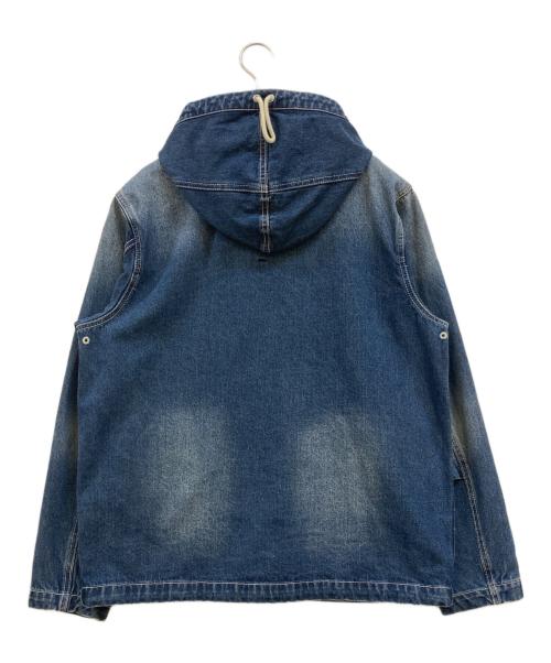 HOUSTON（ヒューストン）HOUSTON (ヒューストン) U.S.N. フード付きデニムジャケット インディゴ サイズ:Mの古着・服飾アイテム