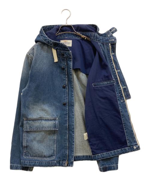 HOUSTON（ヒューストン）HOUSTON (ヒューストン) U.S.N. フード付きデニムジャケット インディゴ サイズ:Mの古着・服飾アイテム