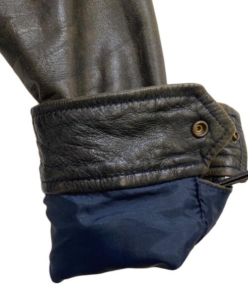 BURBERRY BLUE LABEL（バーバリーロンドンブルーレーベル）BURBERRY BLUE LABEL (バーバリーロンドンブルーレーベル) シングルレザーライーダスジャケット ブラック サイズ:38の古着・服飾アイテム