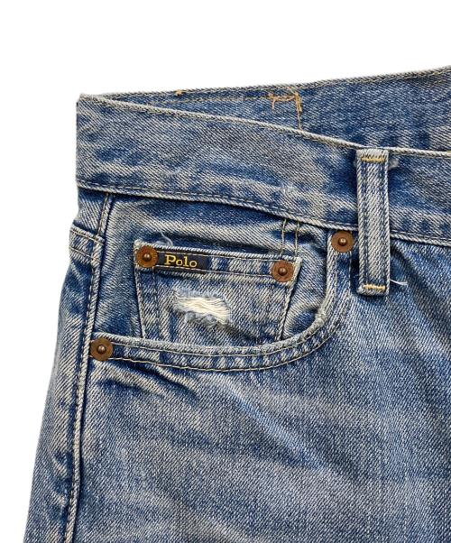 POLO RALPH LAUREN（ポロ・ラルフローレン）POLO RALPH LAUREN (ポロ・ラルフローレン) リペア加工デニムパンツ インディゴ サイズ:25の古着・服飾アイテム