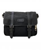 GUCCIグッチ）の古着「GG柄 グッチシマ レザーパイピング ショルダーバッグ」｜ブラック