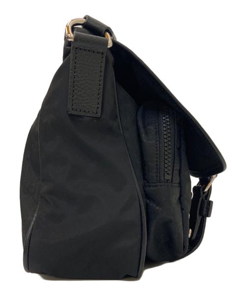 GUCCI（グッチ）GUCCI (グッチ) GG柄 グッチシマ レザーパイピング ショルダーバッグ ブラックの古着・服飾アイテム