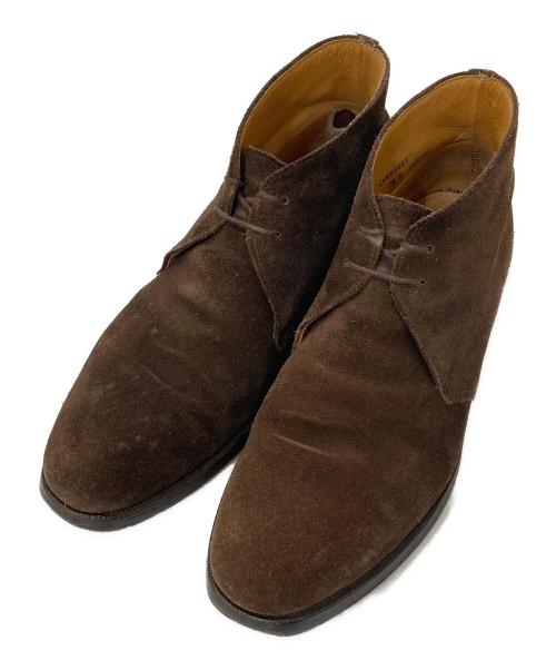 Crockett & Jones（クロケット＆ジョーンズ）Crockett & Jones (クロケット＆ジョーンズ) Chertsey スウェード チャッカブーツ ブラウン サイズ:7 1/2Eの古着・服飾アイテム
