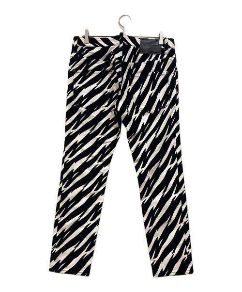 DSQUARED2（ディースクエアード）DSQUARED2 (ディースクエアード) ゼブラ柄デニムパンツ ホワイト×ブラック サイズ:48の古着・服飾アイテム