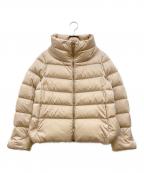 HERNOヘルノ）の古着「サテンケープ ナイロンウルトラライトダウンブルゾン」｜アイボリー