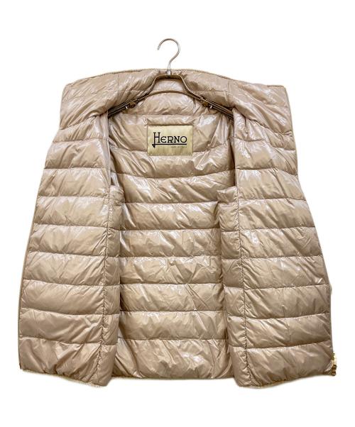 HERNO（ヘルノ）HERNO (ヘルノ) FLUFFY LINE CAPE ジャケット アイボリー サイズ:40の古着・服飾アイテム