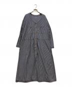 45Rフォーティファイブ・アール）の古着「ヒッコリーストライプストレッチシャツワンピース」｜ブルー