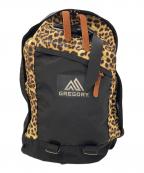 GREGORYグレゴリー）の古着「ファインデイレオパードリュック」｜ベージュ×ブラック