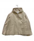 ORCIVALオーシバル）の古着「ZIPフードジャケット」｜ベージュ