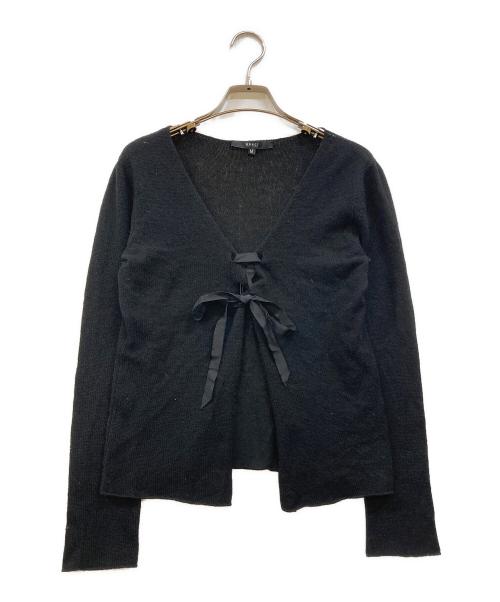 GUCCI（グッチ）GUCCI (グッチ) リボンカシミヤカーディガン ブラック サイズ:Mの古着・服飾アイテム