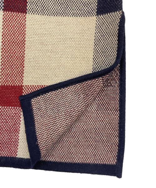 BLUE LABEL CRESTBRIDGE（ブルーレーベルクレストブリッジ）BLUE LABEL CRESTBRIDGE (ブルーレーベルクレストブリッジ) チェックニットスカート ベージュ×ネイビー サイズ:38の古着・服飾アイテム