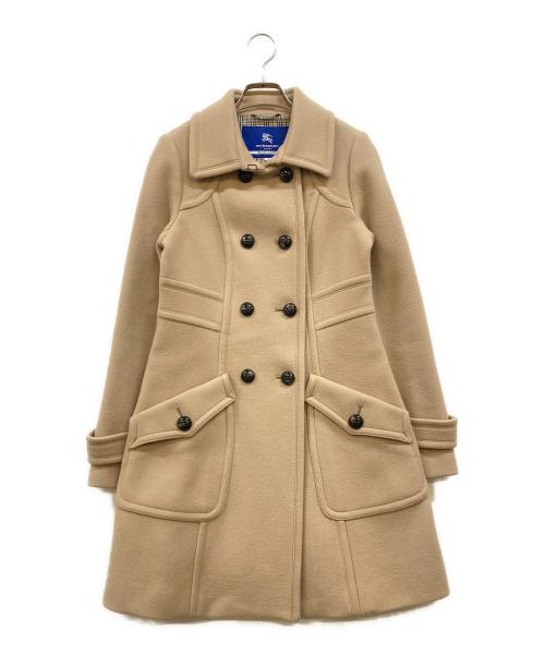 BURBERRY BLUE LABEL（バーバリーロンドンブルーレーベル）BURBERRY BLUE LABEL (バーバリーロンドンブルーレーベル) ウールコート ベージュ サイズ:38の古着・服飾アイテム