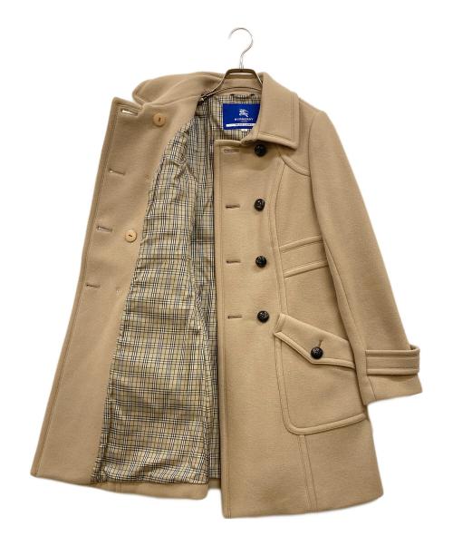 BURBERRY BLUE LABEL（バーバリーロンドンブルーレーベル）BURBERRY BLUE LABEL (バーバリーロンドンブルーレーベル) ウールコート ベージュ サイズ:38の古着・服飾アイテム