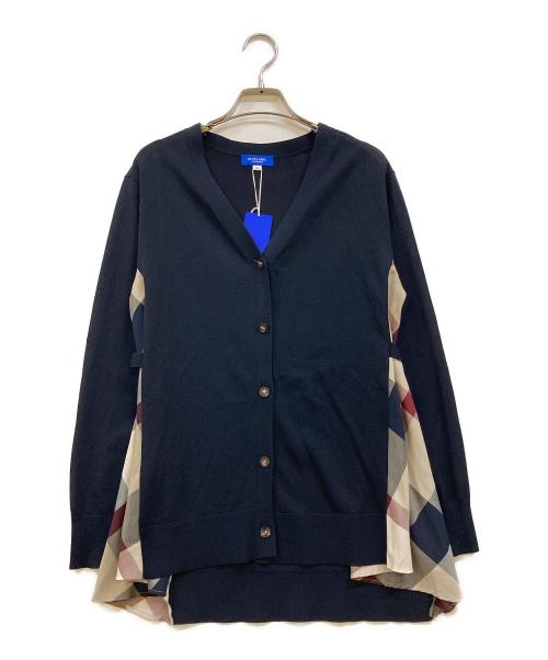 BLUE LABEL CRESTBRIDGE（ブルーレーベルクレストブリッジ）BLUE LABEL CRESTBRIDGE (ブルーレーベルクレストブリッジ) チェック切替カーディガン ネイビー サイズ:38 未使用品の古着・服飾アイテム