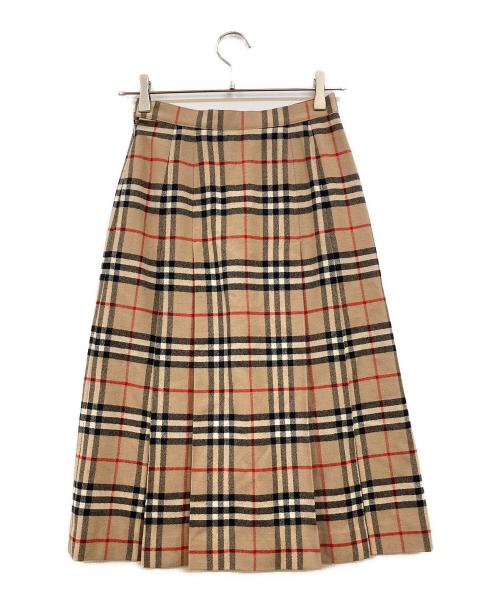 Burberry's（バーバリー）Burberry's (バーバリーズ) ノバチェックウールスカート ベージュ サイズ:7ARの古着・服飾アイテム