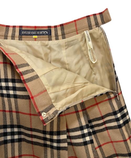 Burberry's（バーバリー）Burberry's (バーバリーズ) ノバチェックウールスカート ベージュ サイズ:7ARの古着・服飾アイテム
