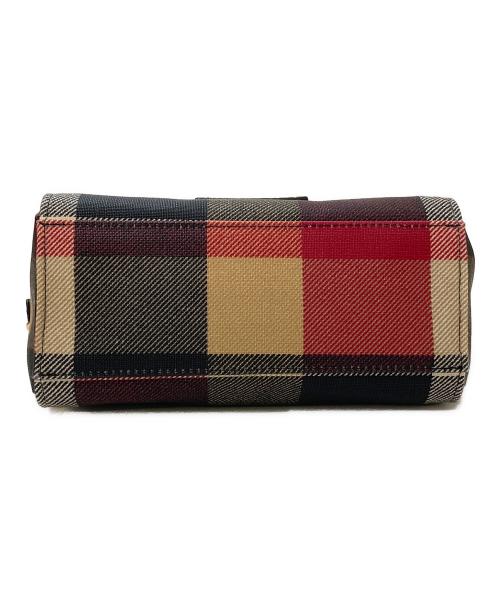 BLUE LABEL CRESTBRIDGE（ブルーレーベルクレストブリッジ）BLUE LABEL CRESTBRIDGE (ブルーレーベルクレストブリッジ) チェックショルダーバッグ ブラック×レッドの古着・服飾アイテム