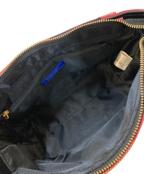 BLUE LABEL CRESTBRIDGE（ブルーレーベルクレストブリッジ）BLUE LABEL CRESTBRIDGE (ブルーレーベルクレストブリッジ) チェックショルダーバッグ ブラック×レッドの古着・服飾アイテム