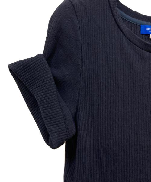 BLUE LABEL CRESTBRIDGE（ブルーレーベルクレストブリッジ）BLUE LABEL CRESTBRIDGE (ブルーレーベルクレストブリッジ) ストレッチテレココンビワンピース ネイビー サイズ:38の古着・服飾アイテム