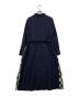 BLUE LABEL CRESTBRIDGE (ブルーレーベルクレストブリッジ) サイドチェック切替タックシャツワンピース ネイビー サイズ:36：9000円