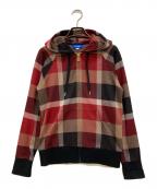 BLUE LABEL CRESTBRIDGEブルーレーベルクレストブリッジ）の古着「チェックパーカー」｜レッド