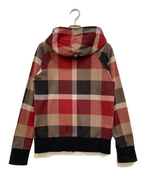 BLUE LABEL CRESTBRIDGE（ブルーレーベルクレストブリッジ）BLUE LABEL CRESTBRIDGE (ブルーレーベルクレストブリッジ) チェックパーカー レッド サイズ:38の古着・服飾アイテム