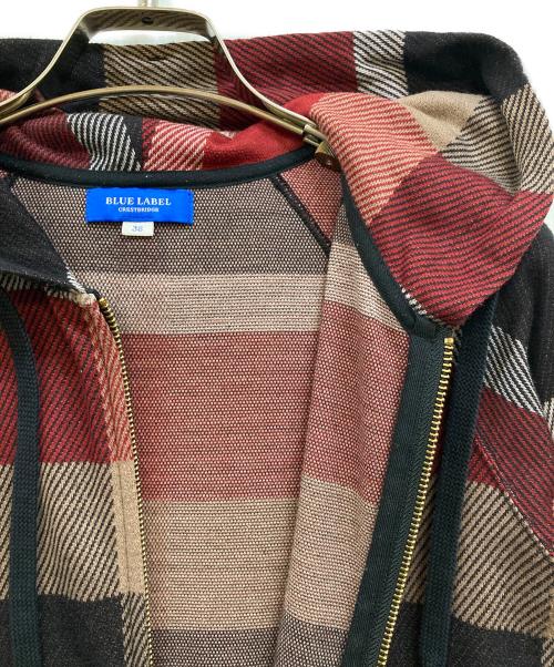 BLUE LABEL CRESTBRIDGE（ブルーレーベルクレストブリッジ）BLUE LABEL CRESTBRIDGE (ブルーレーベルクレストブリッジ) チェックパーカー レッド サイズ:38の古着・服飾アイテム
