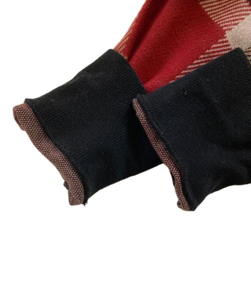 BLUE LABEL CRESTBRIDGE（ブルーレーベルクレストブリッジ）BLUE LABEL CRESTBRIDGE (ブルーレーベルクレストブリッジ) チェックパーカー レッド サイズ:38の古着・服飾アイテム