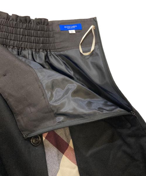 BLUE LABEL CRESTBRIDGE（ブルーレーベルクレストブリッジ）BLUE LABEL CRESTBRIDGE (ブルーレーベルクレストブリッジ) 切替スカート ブラック サイズ:36の古着・服飾アイテム