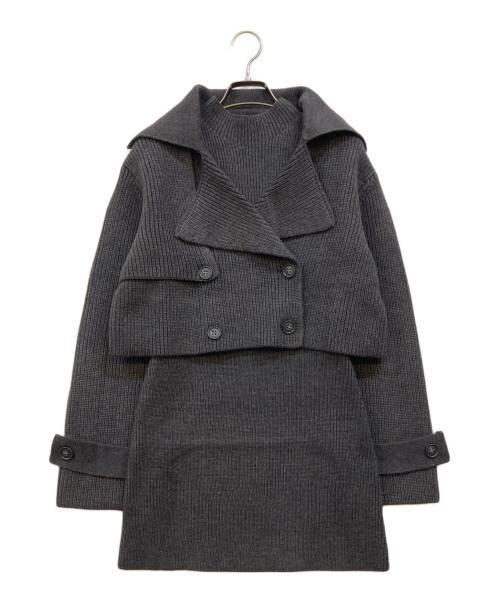 THE TOE（ザ・トゥー）THE TOE (ザ・トゥー) Victoria Knit Set グレー サイズ:S 未使用品の古着・服飾アイテム