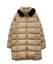 DUVETICA×Leilian（デュベティカ×レリアン）の古着「LEXYTRE  ファー付ダウンコート」｜ベージュ