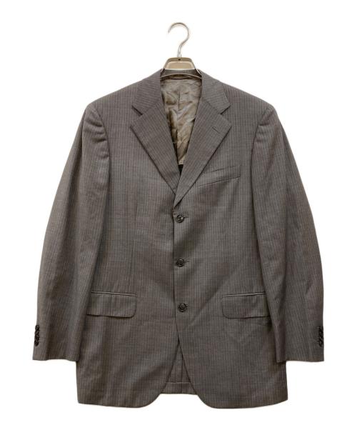 BARNEYS NEWYORK（バーニーズ・ニューヨーク）BARNEYS NEWYORK (バーニーズ・ニューヨーク) SUPER 120 S セットアップスーツ グレー サイズ:8Rの古着・服飾アイテム