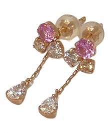 4℃（ヨンドシー）の古着「チャーム付きピアス」｜ピンクゴールド