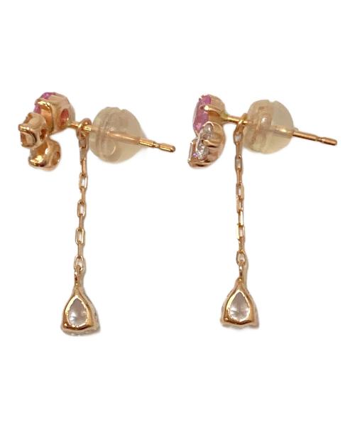 4℃（ヨンドシー）4℃ (ヨンドシー) チャーム付きピアス ピンクゴールドの古着・服飾アイテム