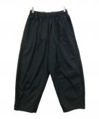 HUISハウス）の古着「やわらかシーチングコットンバルーンパンツロング」｜ブラック
