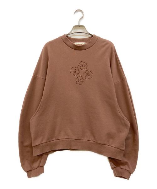 POPPY（ポピー）POPPY (ポピー) フラワーエンブロスウェット ブラウン サイズ:Fの古着・服飾アイテム