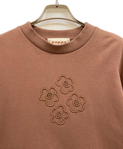POPPY（ポピー）POPPY (ポピー) フラワーエンブロスウェット ブラウン サイズ:Fの古着・服飾アイテム