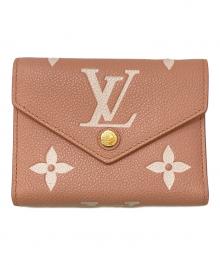 LOUIS VUITTON（ルイ ヴィトン）の古着「ポルトフォイユ ヴィクトリーヌ バイカラー コンパクトウォレット」｜ピンク