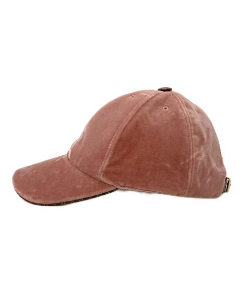 LOUIS VUITTON（ルイ ヴィトン）LOUIS VUITTON (ルイ ヴィトン) LV タッチ クルーザーベルベットキャップ ピンクの古着・服飾アイテム