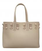 Christian Louboutinクリスチャン・ルブタン）の古着「CABATA カバタ スタッズレザートートバッグ」｜ベージュ