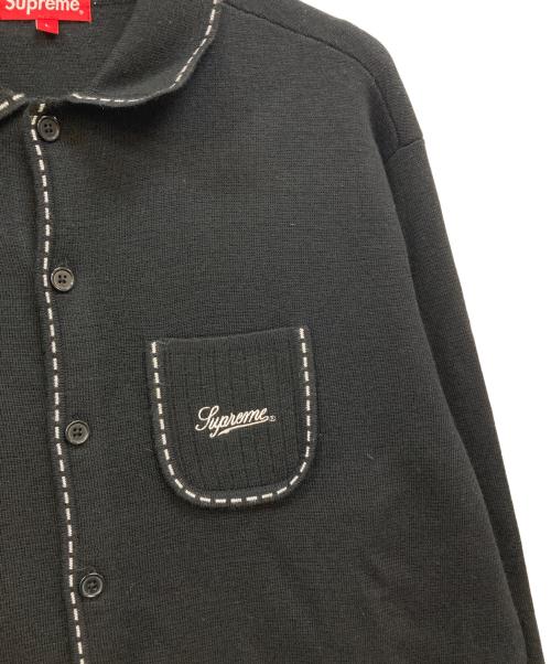 SUPREME（シュプリーム）Supreme (シュプリーム) Contrast Stitch Button Up ブラック サイズ:Lの古着・服飾アイテム