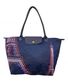 LONGCHAMP（ロンシャン）の古着「ルプリアージュ ナイロントートバッグ」｜ネイビー