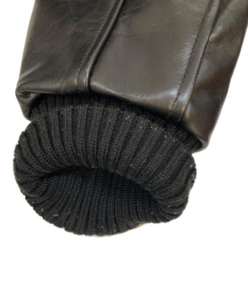 INDIAN MOTORCYCLE（インディアンモーターサイクル）INDIAN MOTORCYCLE (インディアンモーターサイクル) レザー×メルトン スタジャン ブラック サイズ:Mの古着・服飾アイテム