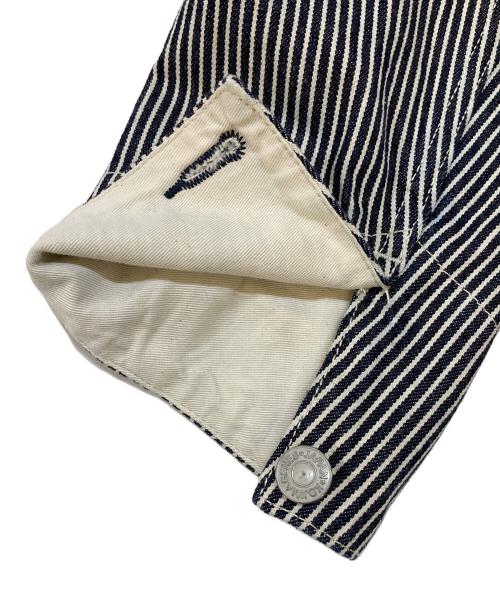 KOJIMA GENES（コジマジーンズ）KOJIMA GENES (コジマジーンズ) ヒッコリーカバーオール ネイビー サイズ:Lの古着・服飾アイテム