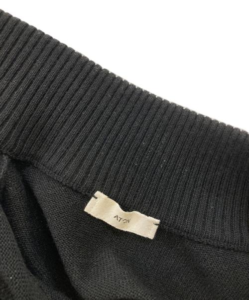 ATON（エイトン）ATON (エイトン) WOOL WASHI HALF ZIP SWEATER ブラック サイズ:04の古着・服飾アイテム